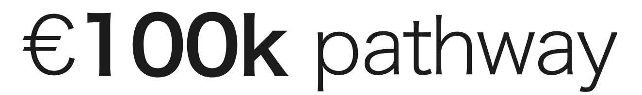Logo of 100kPathway.com, a platform focused on testing side hustles that work in Europe and sharing real results