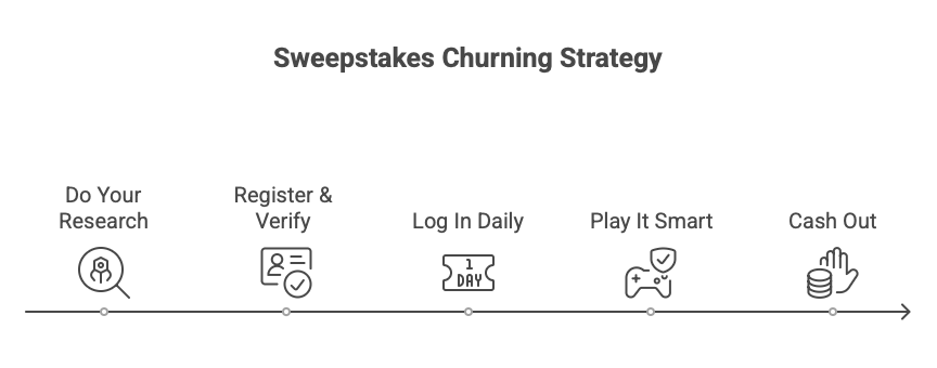 Step-by-step guide to starting sweepstakes casino churning